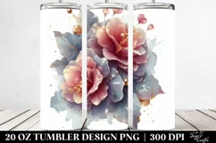 Glossy Begonia with Golden Insertions | 20 oz Tumbler Product Image 2