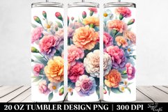 Colorful Carnation Tumbler | 20 oz Tumbler Product Image 2