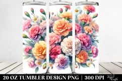 Colorful Carnation Tumbler | 20 oz Tumbler Product Image 2
