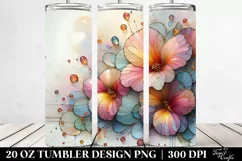 Abstract Pastel Nasturtium Clipart 20 Oz Tumbler Product Image 2