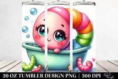 Cute Colorful Baby Worm | 20 Oz Tumbler Product Image 2