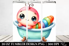 Cute Colorful Baby Worm | 20 Oz Tumbler Product Image 2