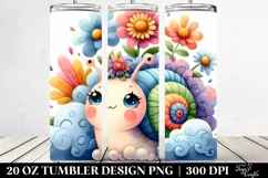 Colorful Baby Snail on Whimsical Cloud | 20 Oz Tumbler Product Image 2