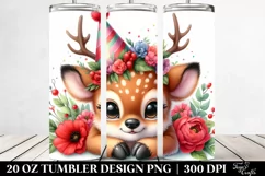 cute Small Baby Deer Party Hat | 20 Oz Tumbler Product Image 2
