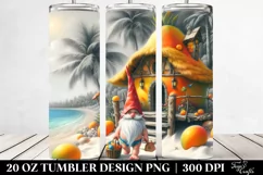 Fairy Tale Gnome in Front of a Mango House | 20 oz Tumbler Product Image 2
