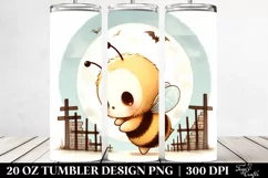 Scary Baby Bee Halloween Clipart PNG Product Image 2