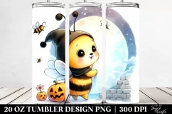 Scary Baby Bee Halloween Clipart PNG Product Image 2