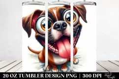 Crazy Looking Boxer with Big Eyes | 20 Oz Tumbler Product Image 2