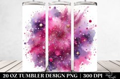 Magenta Glittery Watercolor Splash PNG Product Image 2