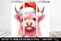 Angry Pink Highland Cow 20 Oz Tumbler Product Image 2
