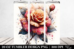 Abstract Stained Camellia | 20 Oz Tumbler Product Image 2