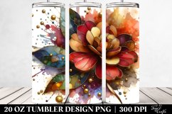 Abstract Stained Camellia | 20 Oz Tumbler Product Image 2