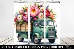 Oilish Van Flower Design | 20 oz Tumbler Product Image 2