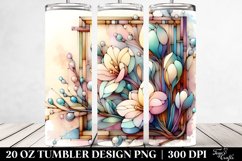 Wooden Stained Freesia Retro Frame 20 Oz Tumbler Product Image 2