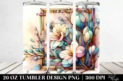 Wooden Stained Freesia Retro Frame 20 Oz Tumbler Product Image 2