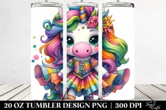 Cute Unicorn Drawing | 20 oz Tumbler Product Image 2