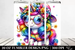 Cute Unicorn Drawing | 20 oz Tumbler Product Image 2