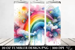 Colorful Abstract Rainbow | 20 Oz Tumbler Product Image 2