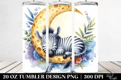 Sleeping Baby Zebra on the Moon | 20 Oz Tumbler Product Image 2