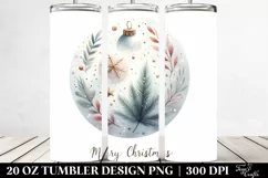 Simple Pastel Christmas Clipart, High-Res 20 Oz Tumbler Product Image 2