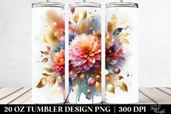 Vibrant Bouquet with Gold Foil | 20 oz Tumbler Product Image 2