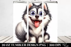 Crazy Looking Siberian Husky 20 Oz Tumbler Product Image 2