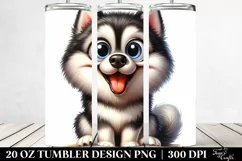 Crazy Looking Siberian Husky 20 Oz Tumbler Product Image 2