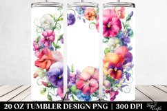 20 Oz Tumbler Sublimation | Colorful Watercolor Frame with Product Image 2