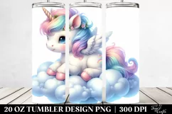 Baby Unicorn on Lofty Cloud 20 Oz Tumbler Product Image 2