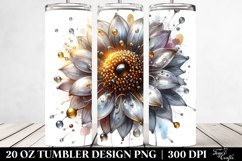 20 Oz Tumbler Sublimation | Sunflower Insertions Watercolor Product Image 2