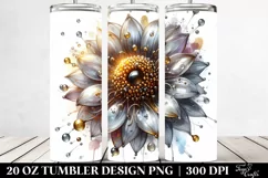 20 Oz Tumbler Sublimation | Sunflower Insertions Watercolor Product Image 2