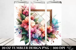 Wooden Stained Impatiens Frame 20 Oz Tumbler Product Image 2