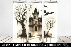 Vintage Halloween Haunted House | 20 oz Tumbler Product Image 2