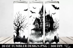 Vintage Halloween Haunted House | 20 oz Tumbler Product Image 2