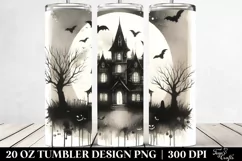 Vintage Halloween Haunted House | 20 oz Tumbler Product Image 2