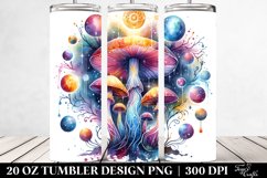 Magical Celestial Mushroom Sublimation Clipart Product Image 2