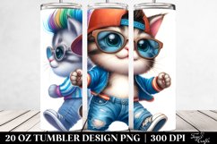 dancing Baby Cat with Cool Haircut | 20 oz Tumbler Product Image 2