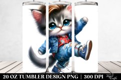 dancing Baby Cat with Cool Haircut | 20 oz Tumbler Product Image 2