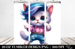 dancing Baby Cat with Cool Haircut | 20 oz Tumbler Product Image 2