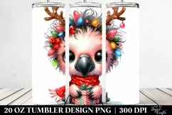 Enthusiastic Baby Flamingo PNG Product Image 2