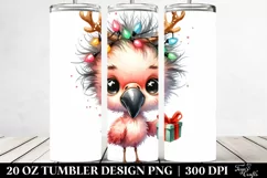 Enthusiastic Baby Flamingo PNG Product Image 2