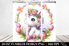 Baby Unicorn with Tulip Frame 20 Oz Tumbler Product Image 2