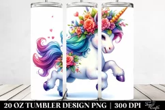 Cute Baby Unicorn Drawing | 20 oz Tumbler Product Image 2
