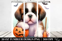 Baby Saint Bernard Halloween PNG Product Image 2