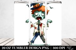 Simple Funny Halloween Zombie Clipart 20 Oz Tumbler Product Image 2