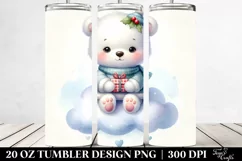 Adorable Baby Polar Bear on Cloud | 20 oz Tumbler Product Image 2