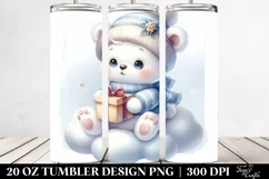 Adorable Baby Polar Bear on Cloud | 20 oz Tumbler Product Image 2