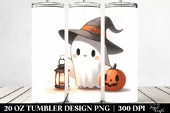 Simple Digital Painting Cute Ghost 20 oz Tumbler Product Image 2