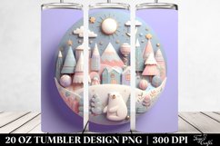 Pastel Polar Bear Christmas Clipart Product Image 2