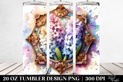 Wooden Stained Hyacinth Frame 20 Oz Tumbler Product Image 2